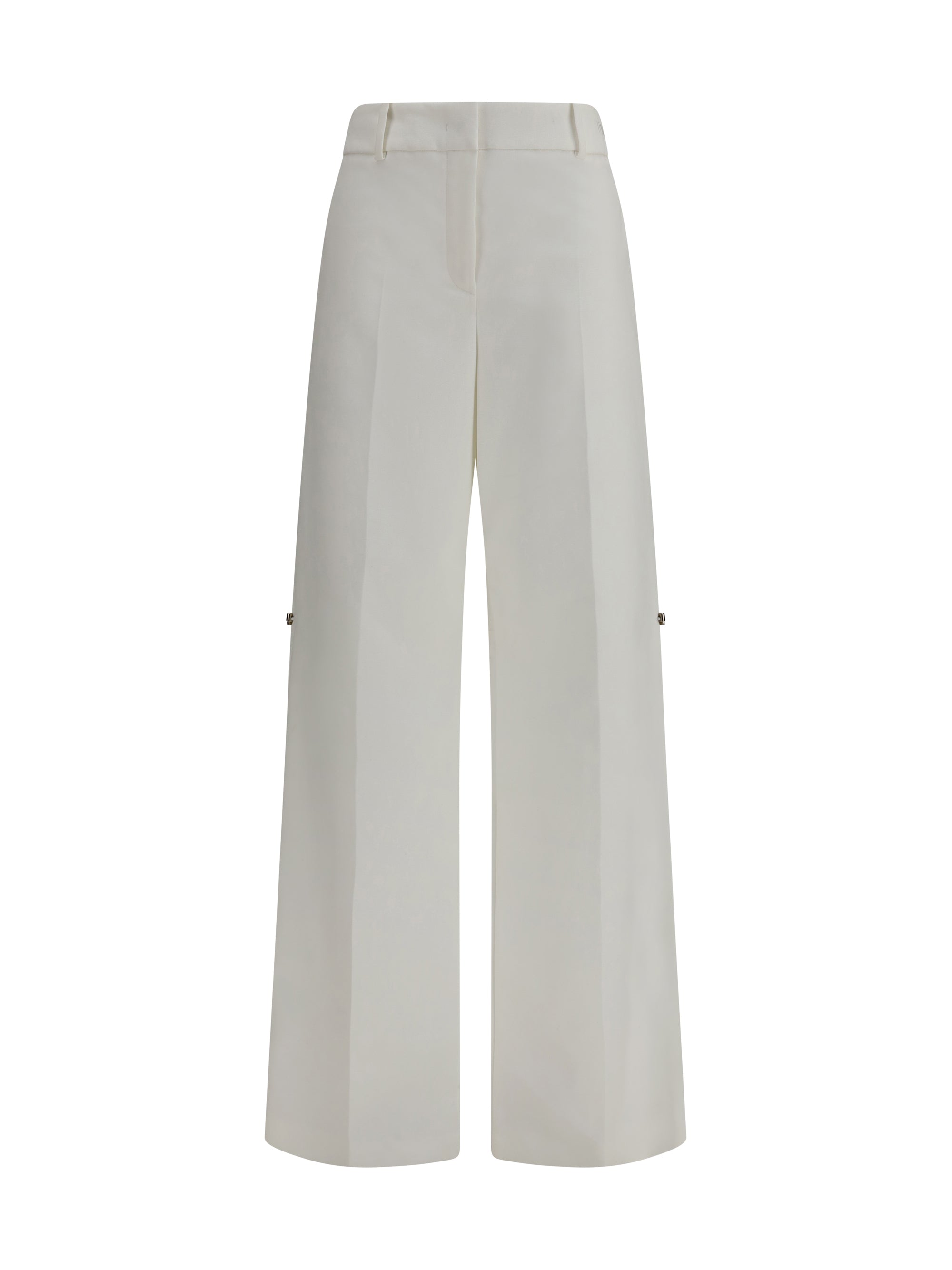 FENDI 40 pants in cotton with embroidered logo
