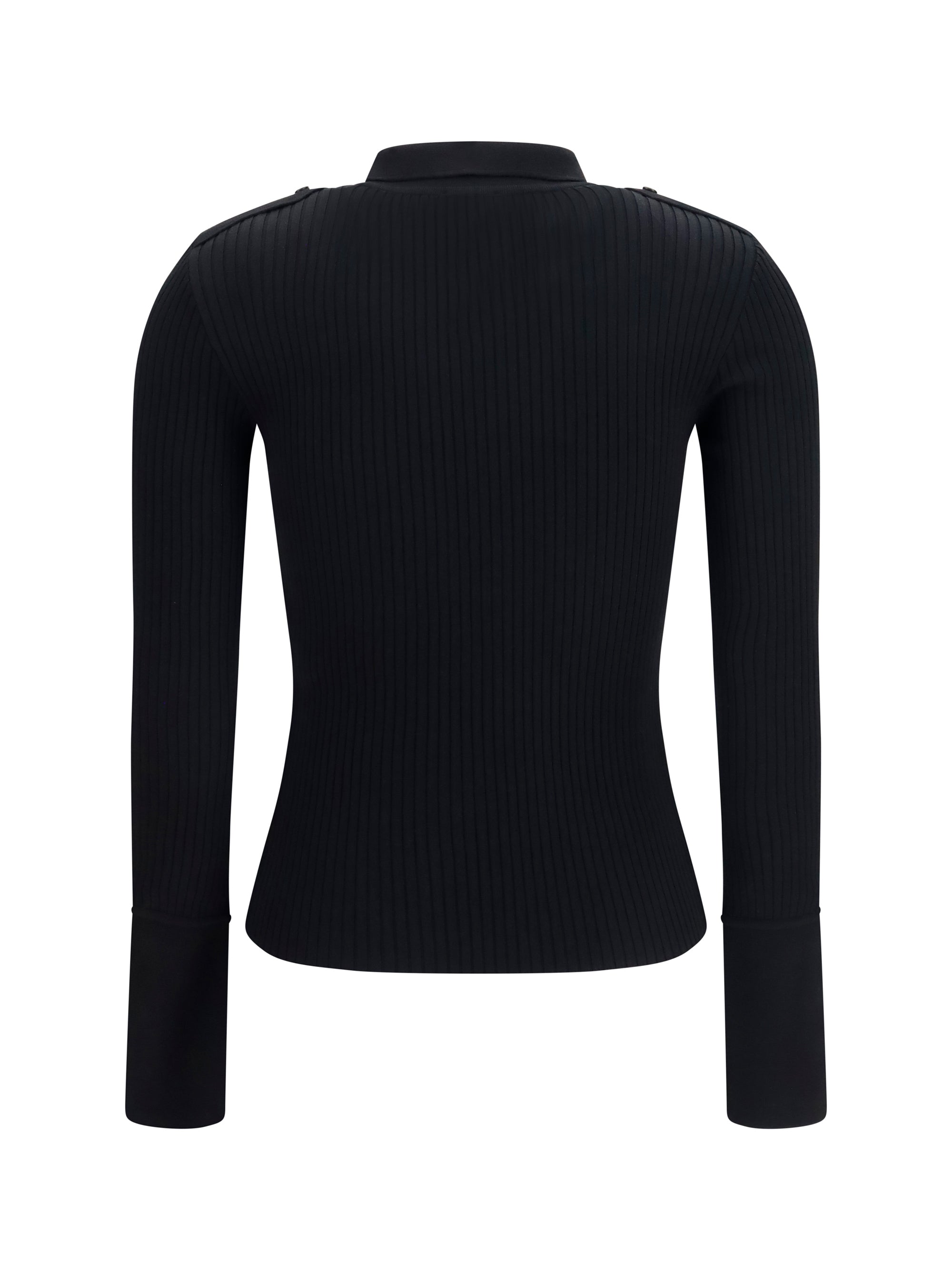 COURRÈGES M ribbed knit polo shirt