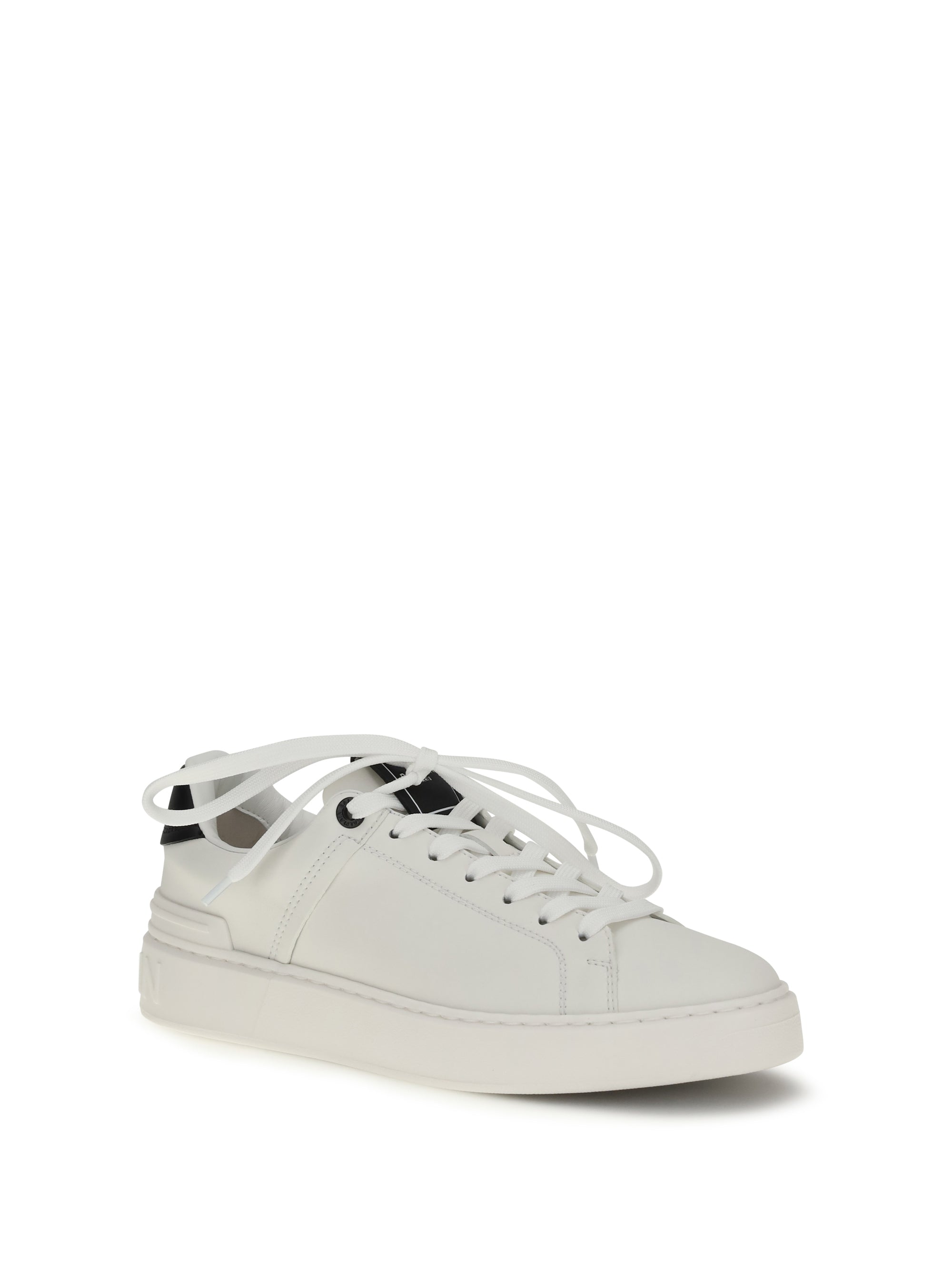 BALMAIN 37 b-court sneakers in calfskin leather