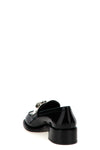 smoked brushed leather loafers