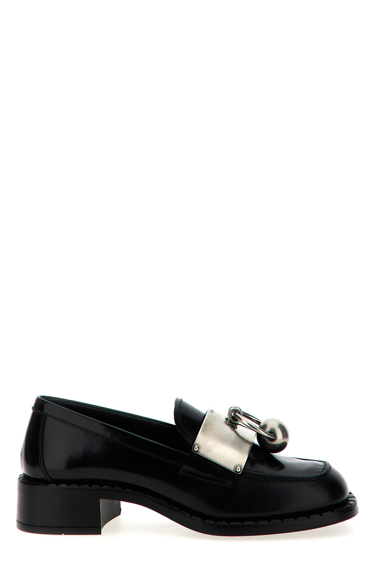 PRADA 37 smoked brushed leather loafers