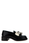 smoked brushed leather loafers