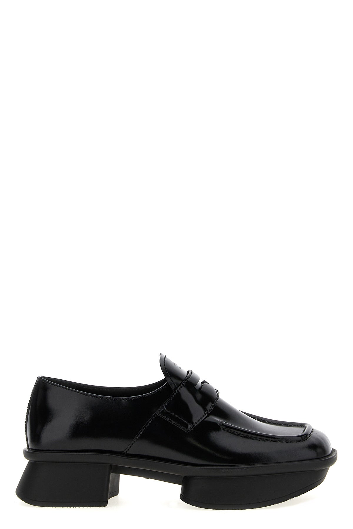 PRADA 38 equal loafers in shiny leather