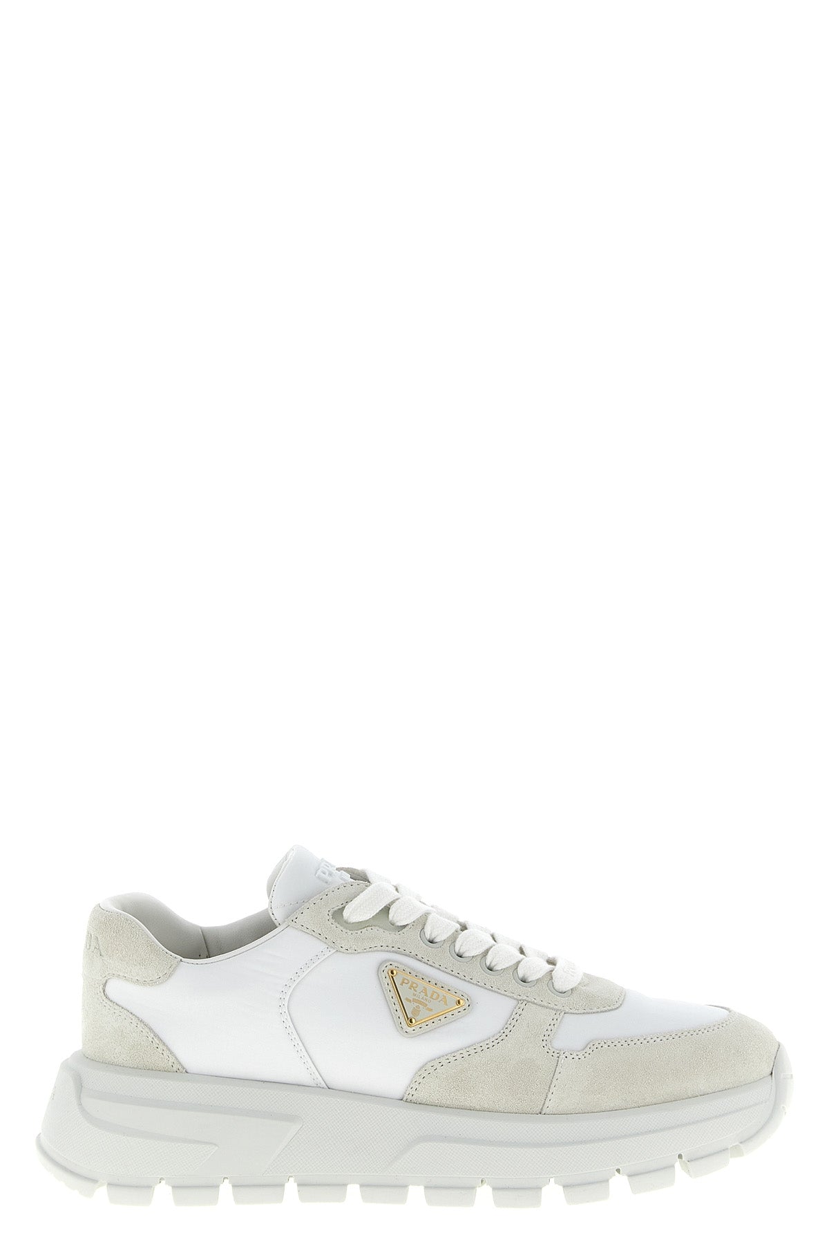 PRADA 36 prax 01 re-nylon and suede sneakers
