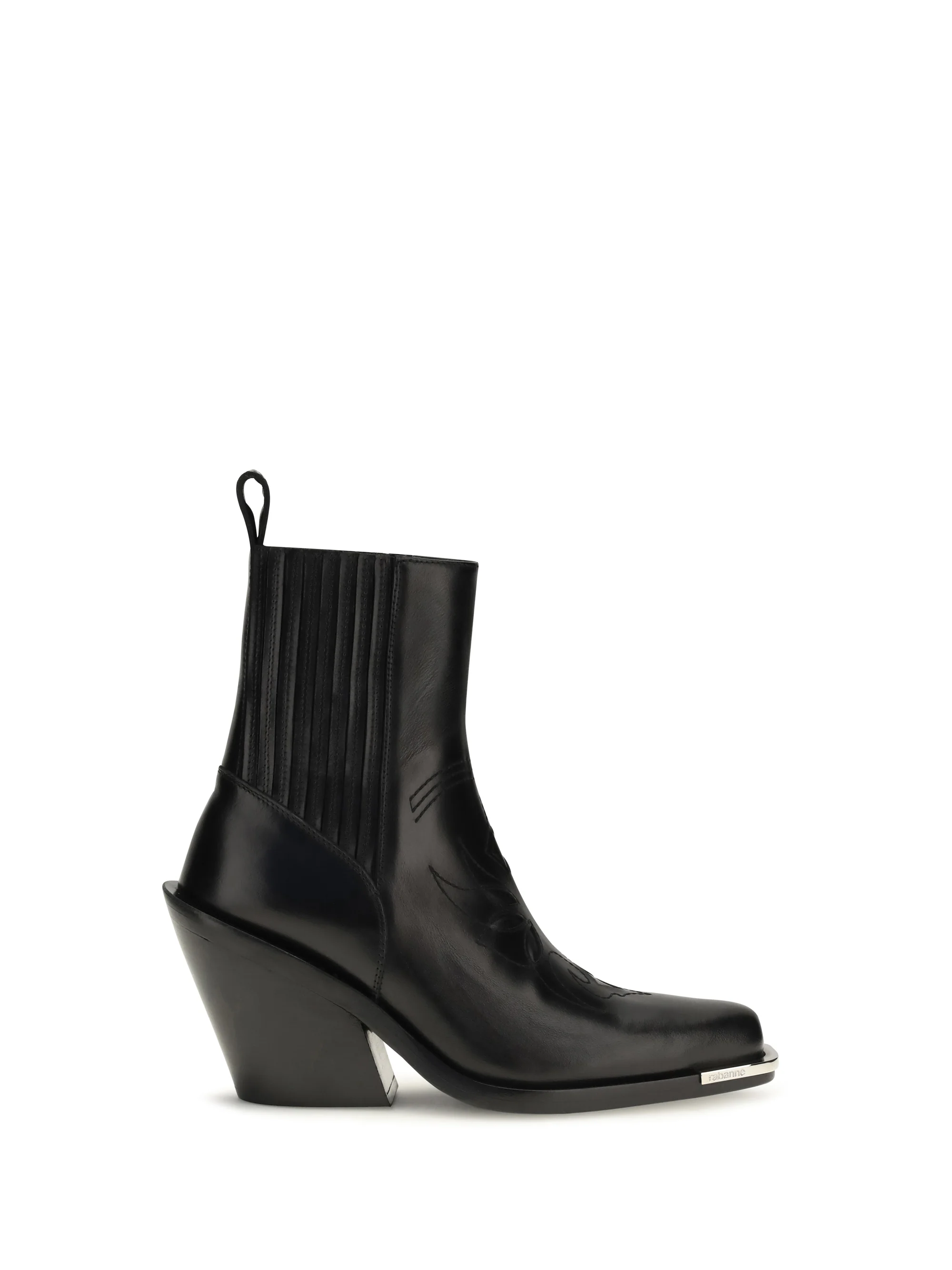 RABANNE 36 leather cowboy ankle boots