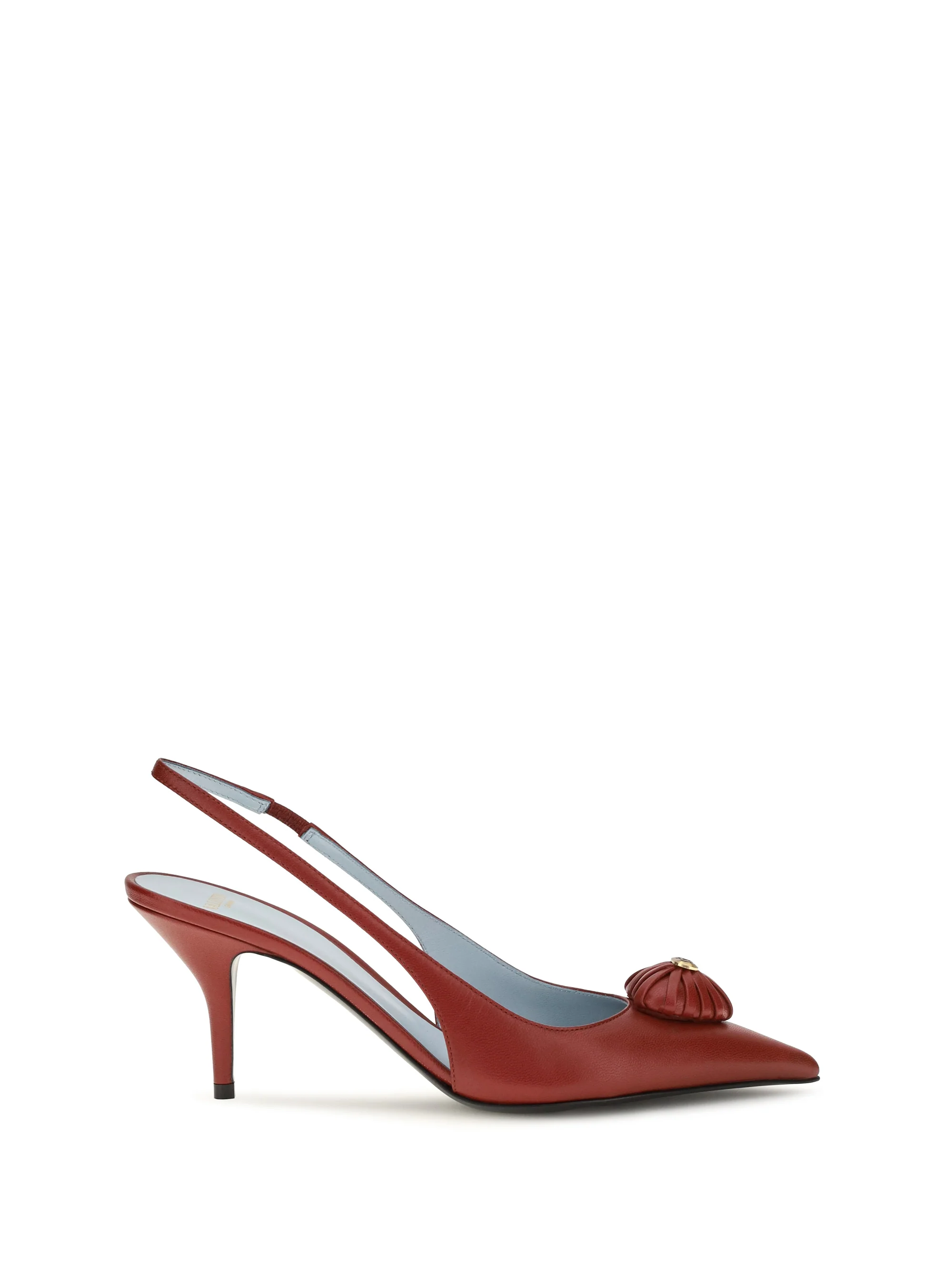 VALENTINO GARAVANI 36 coeur royal slingback leather pumps