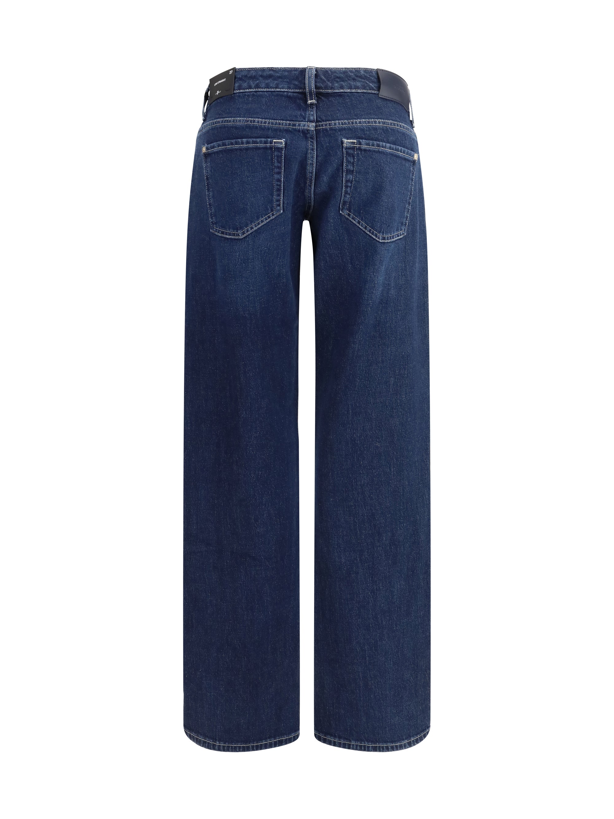 low straight jeans