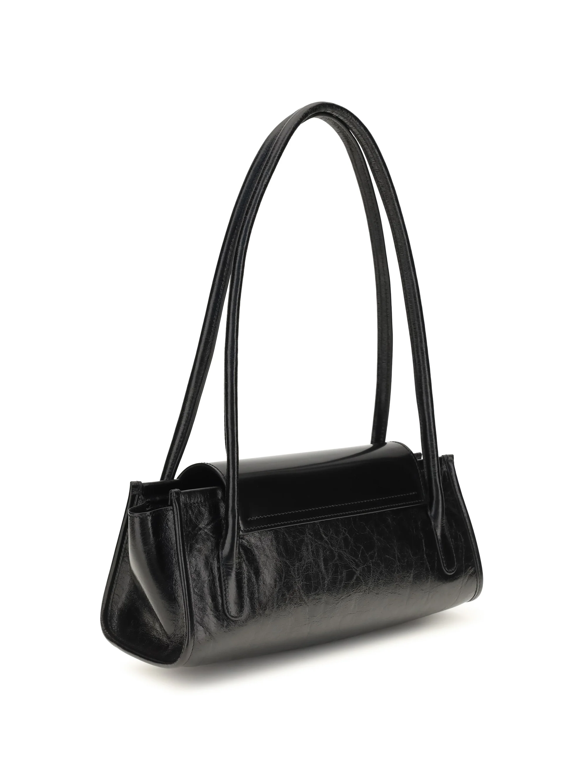 trunkette leather shoulder bag