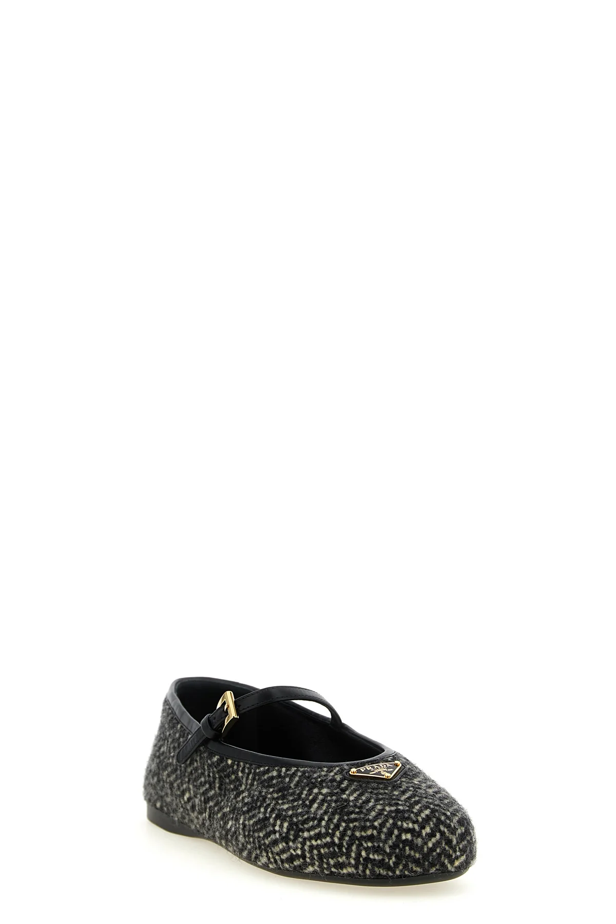prada ballet flats reinterpret the classic mary jane pattern through a sophistic