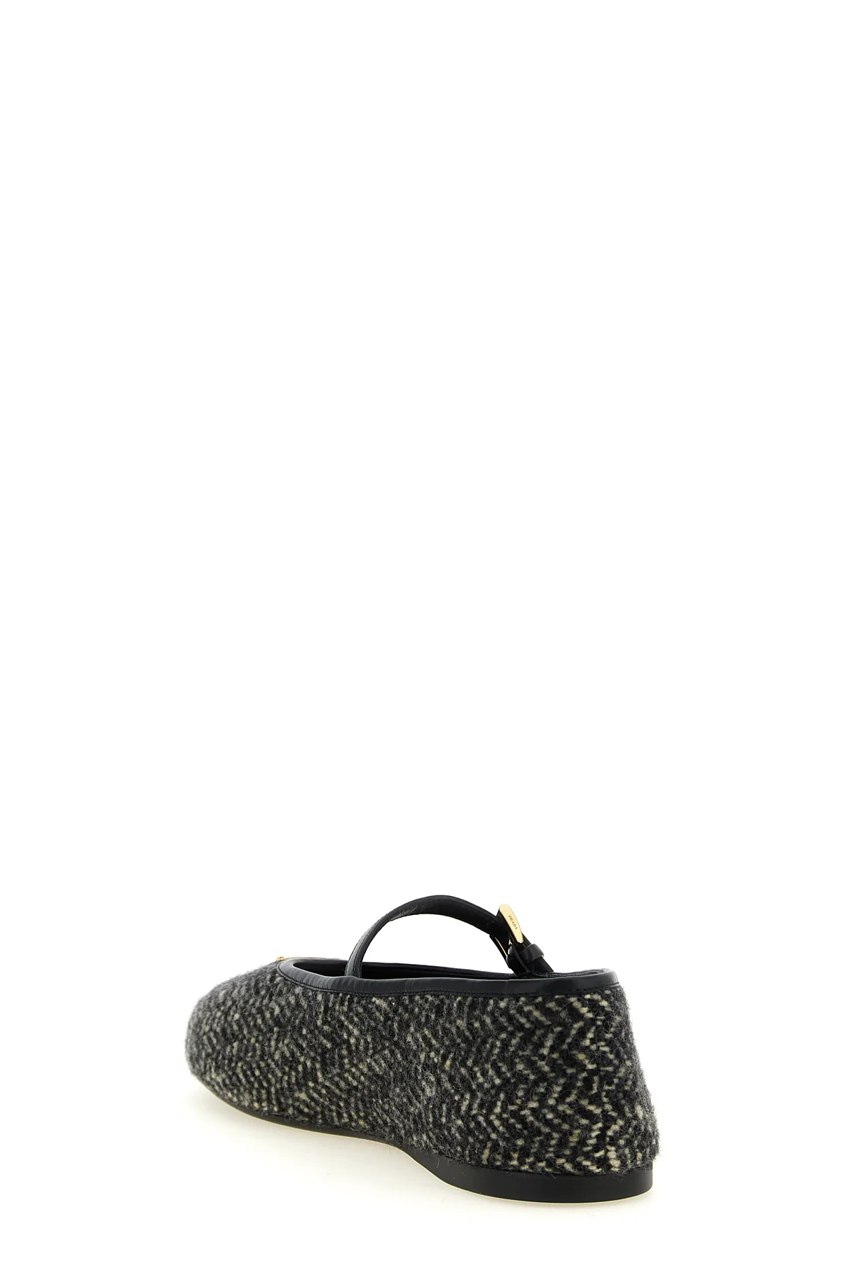 prada ballet flats reinterpret the classic mary jane pattern through a sophistic