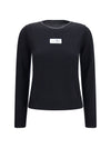 wool-blend t-shirt with contrast details
