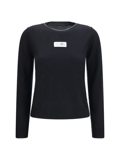 wool-blend t-shirt with contrast details