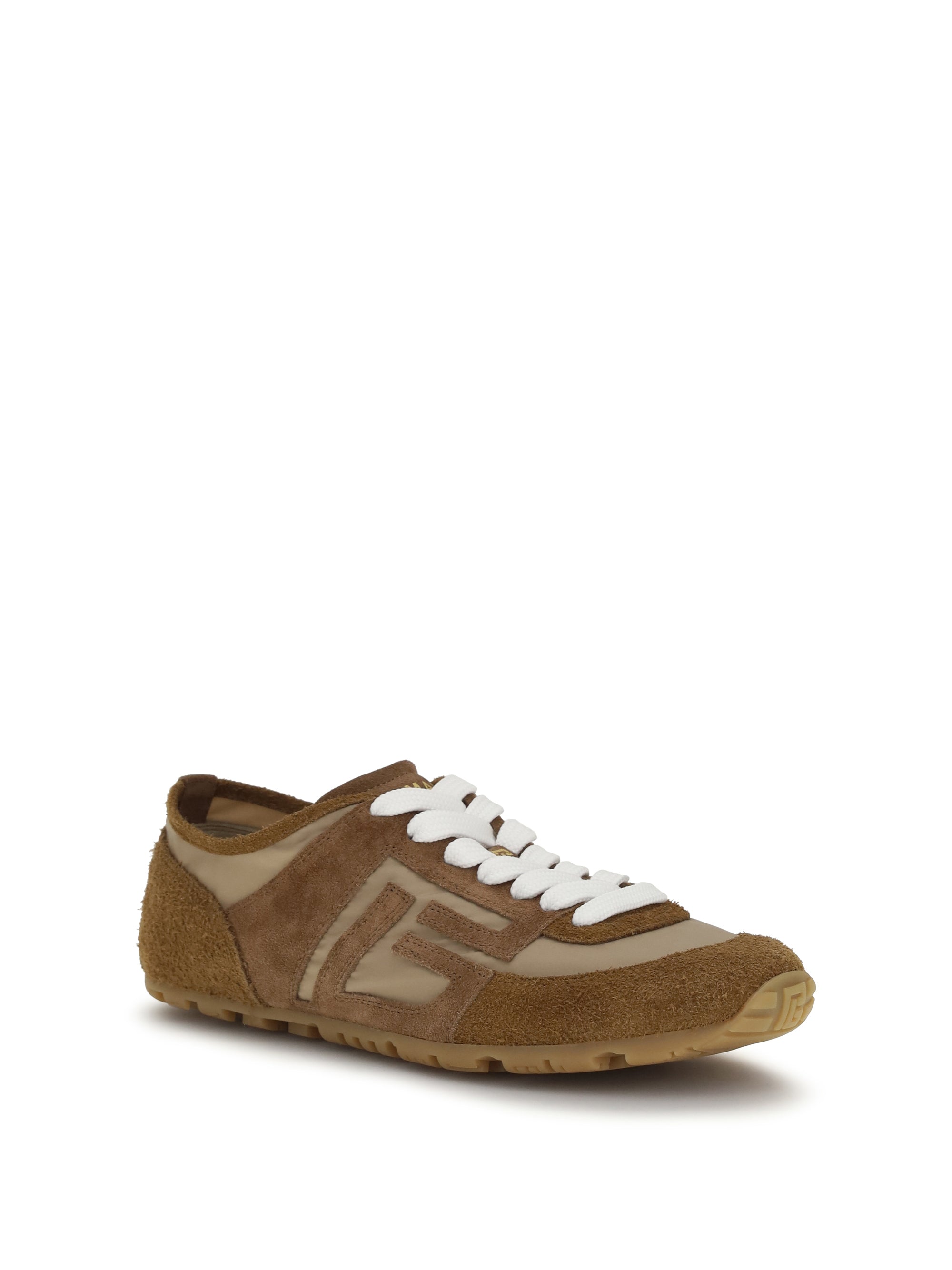 BALMAIN 37 leather racer sneakers
