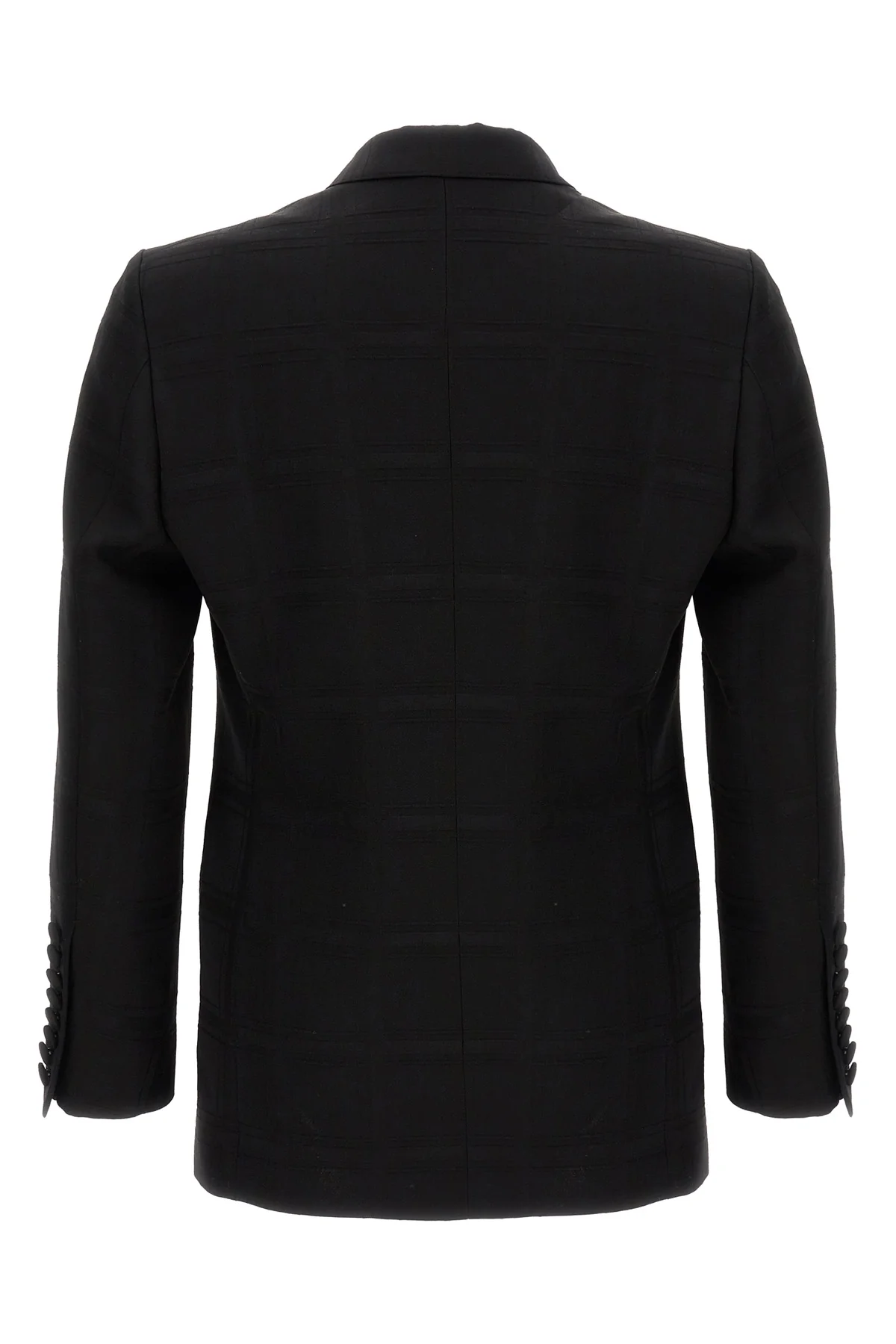 check double-breasted wool blazer