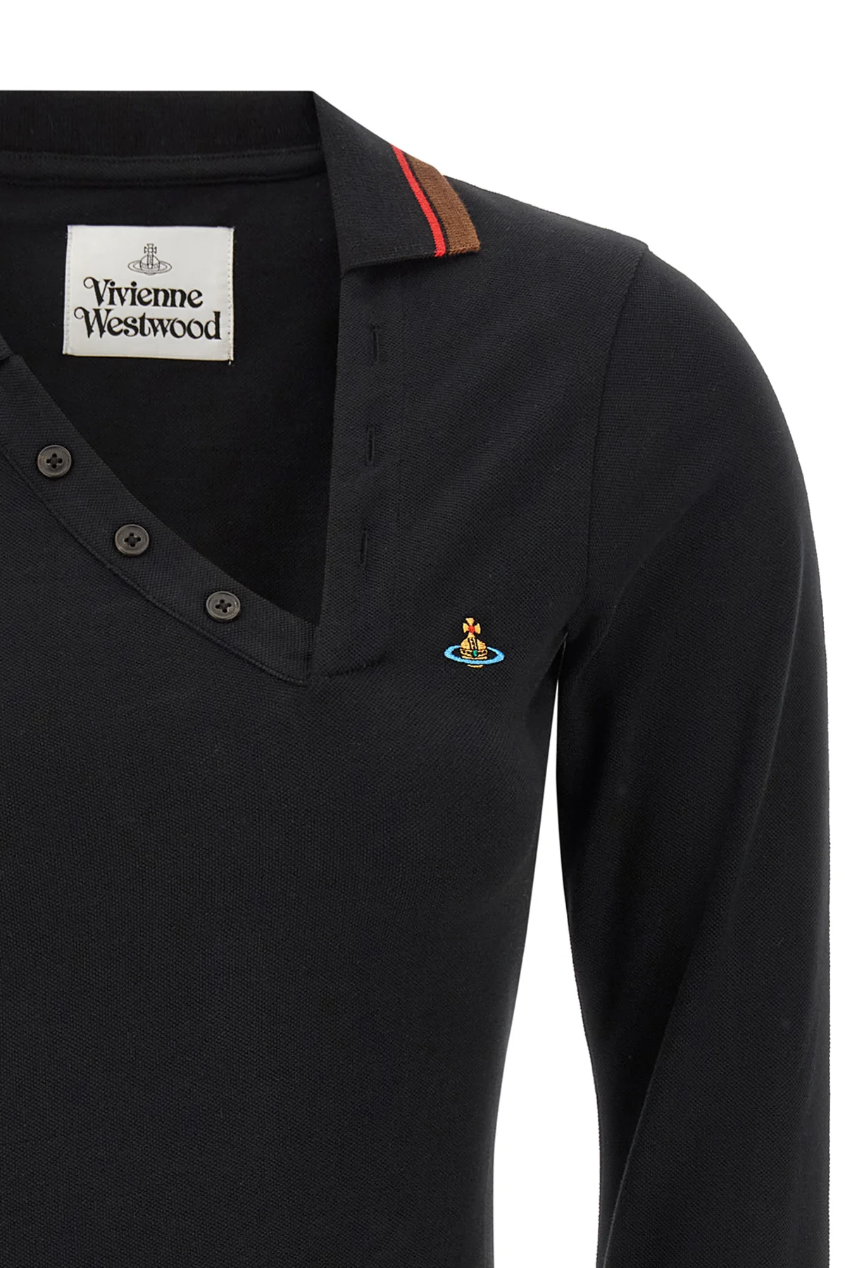 the vivienne westwood pure cotton polo shirt stands out for its avant-garde sart