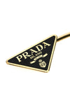 set of 2 triangle logo hair clips in enameled metal