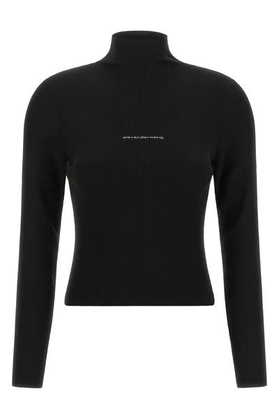 the alexander wang turtleneck sweater defines a tight and sculptural fit
