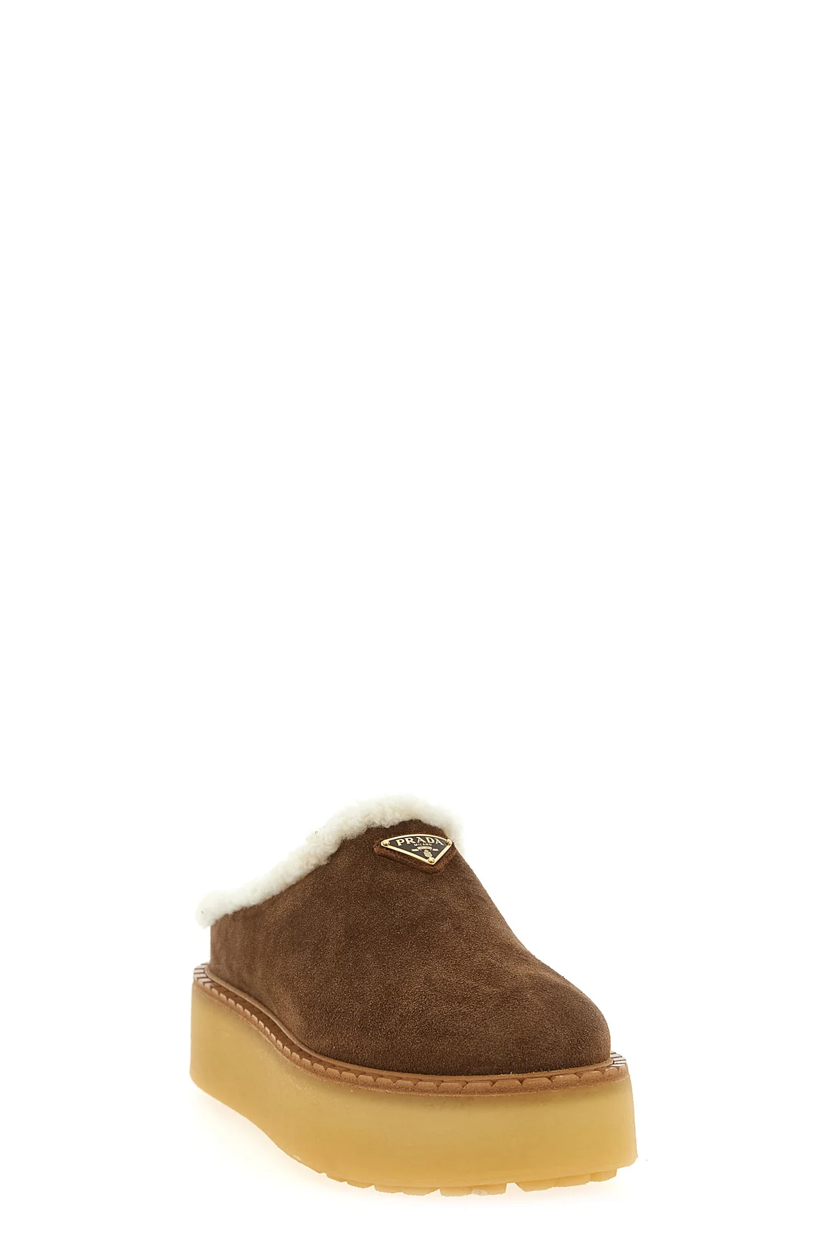 PRADA 36 suede sabots