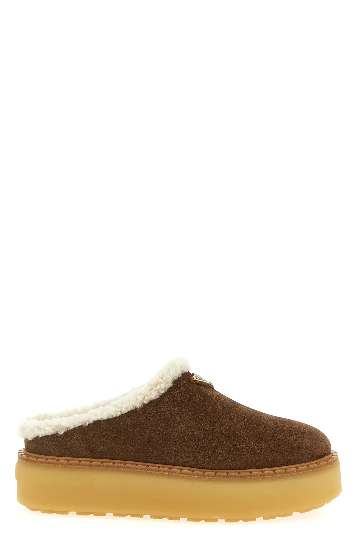PRADA 36 suede sabots