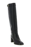 prada high boots in fine calf leather embody timeless elegance through clean lin