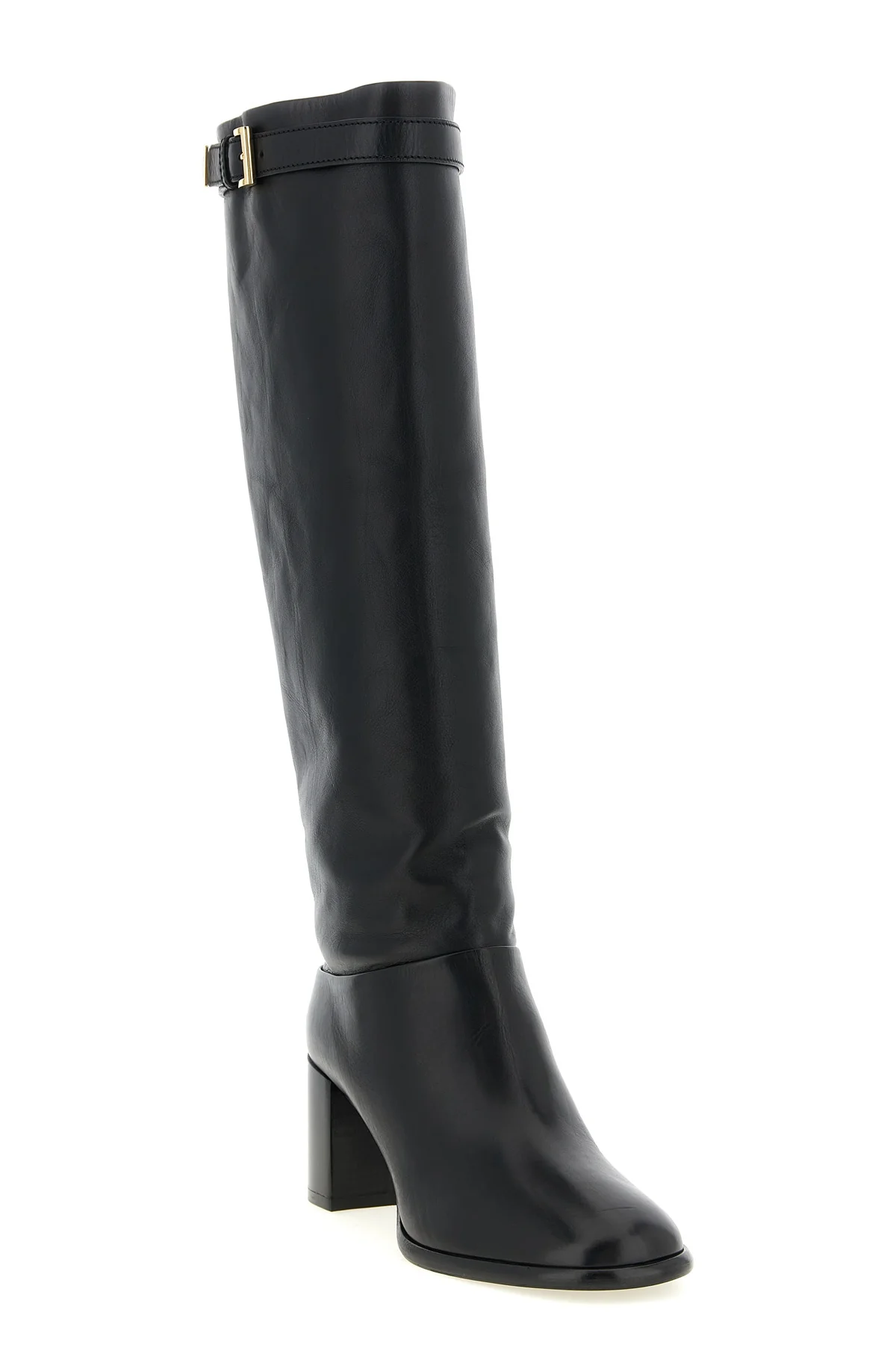 prada high boots in fine calf leather embody timeless elegance through clean lin