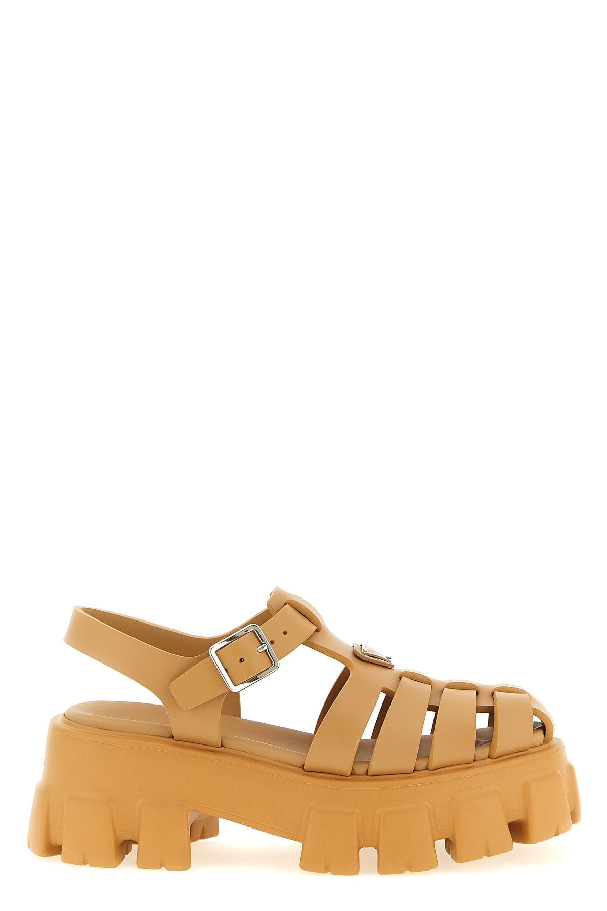 PRADA 36 cage monolith rubber sandals