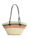 Paula Ibiza Small Anagram Raffia Basket Tote
