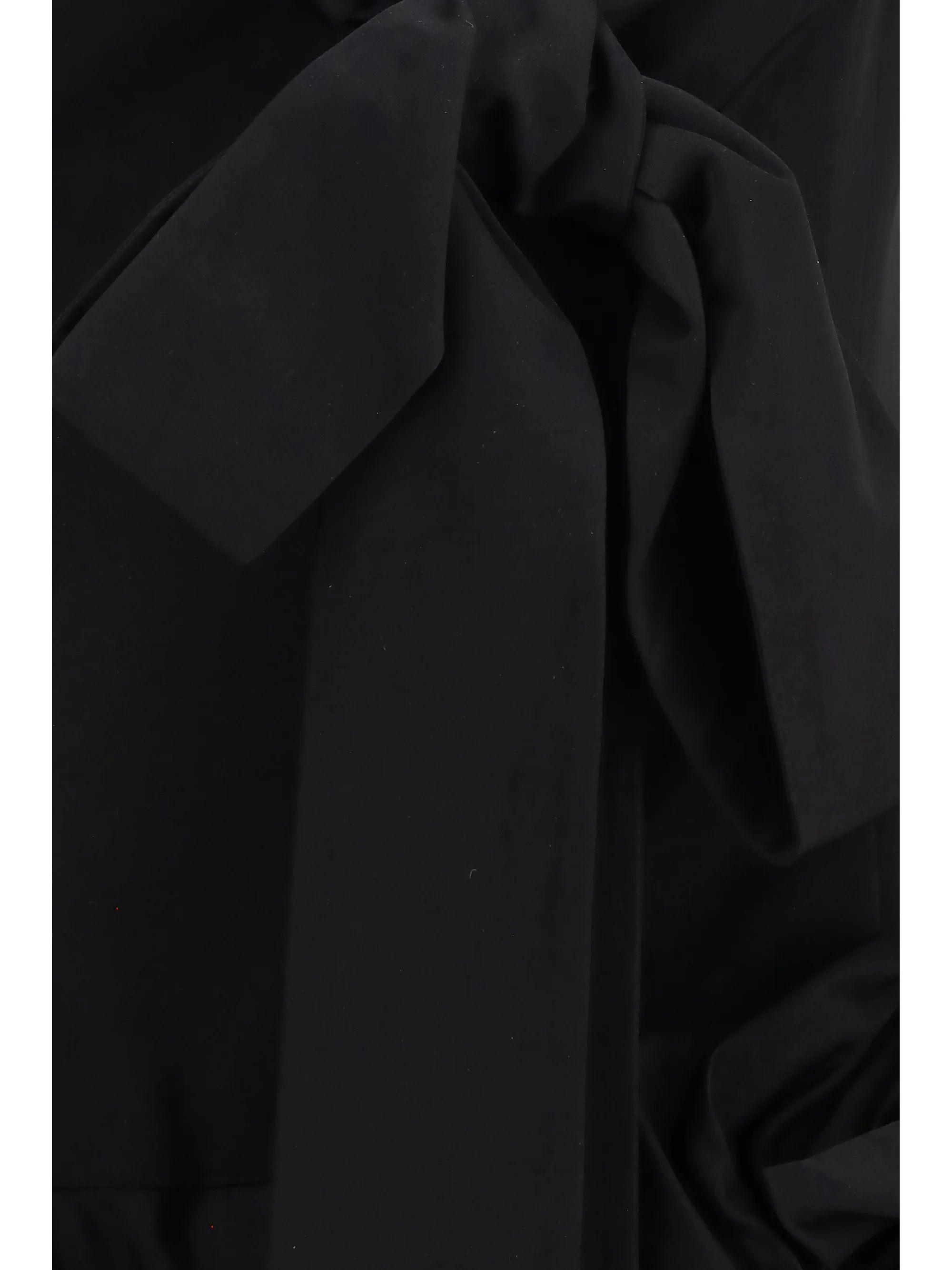 midi dress with draped shawl collar