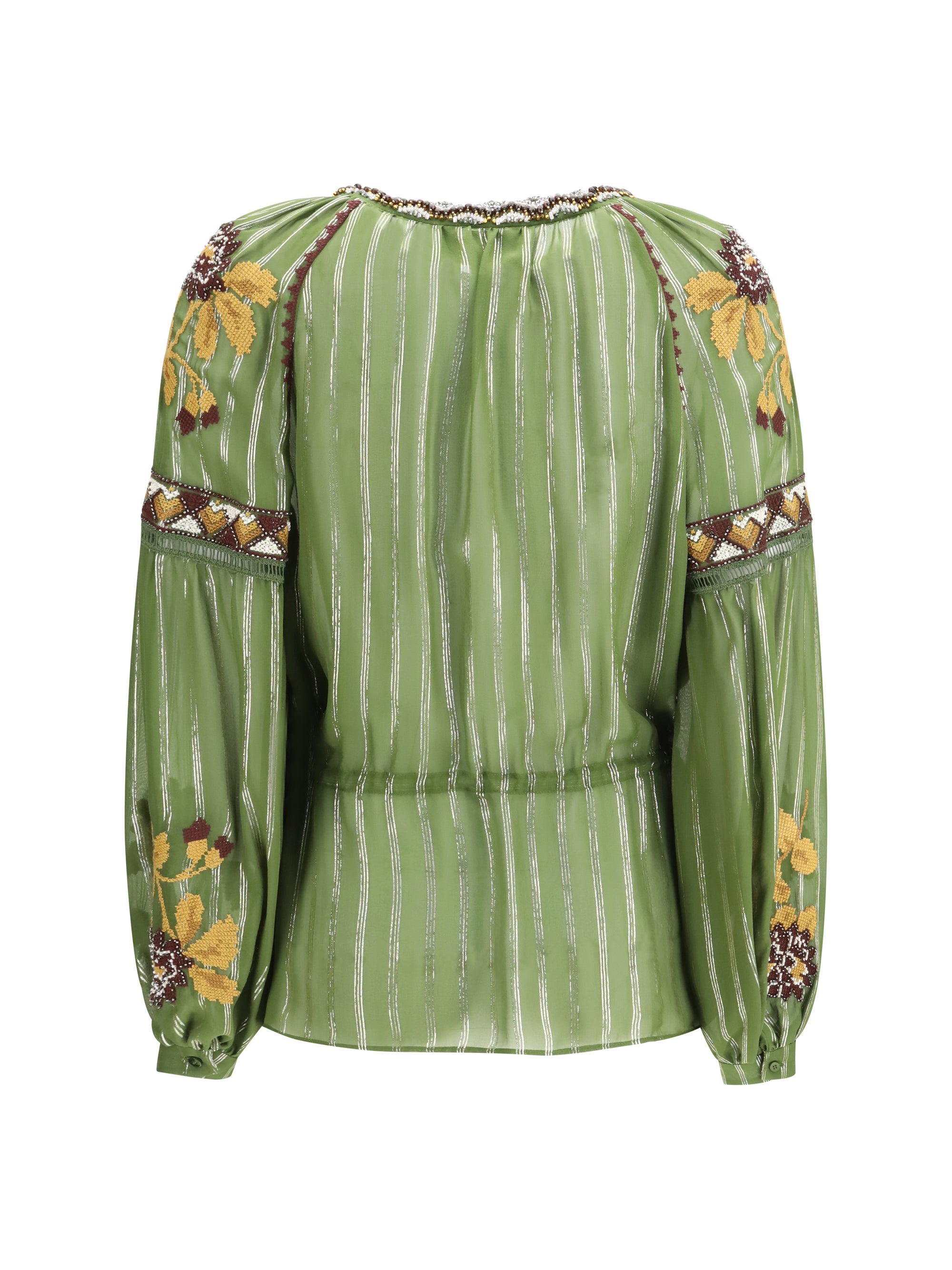 VALENTINO 44 lurex silk shirt 