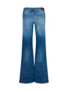 stretch cotton jeans with horsebit