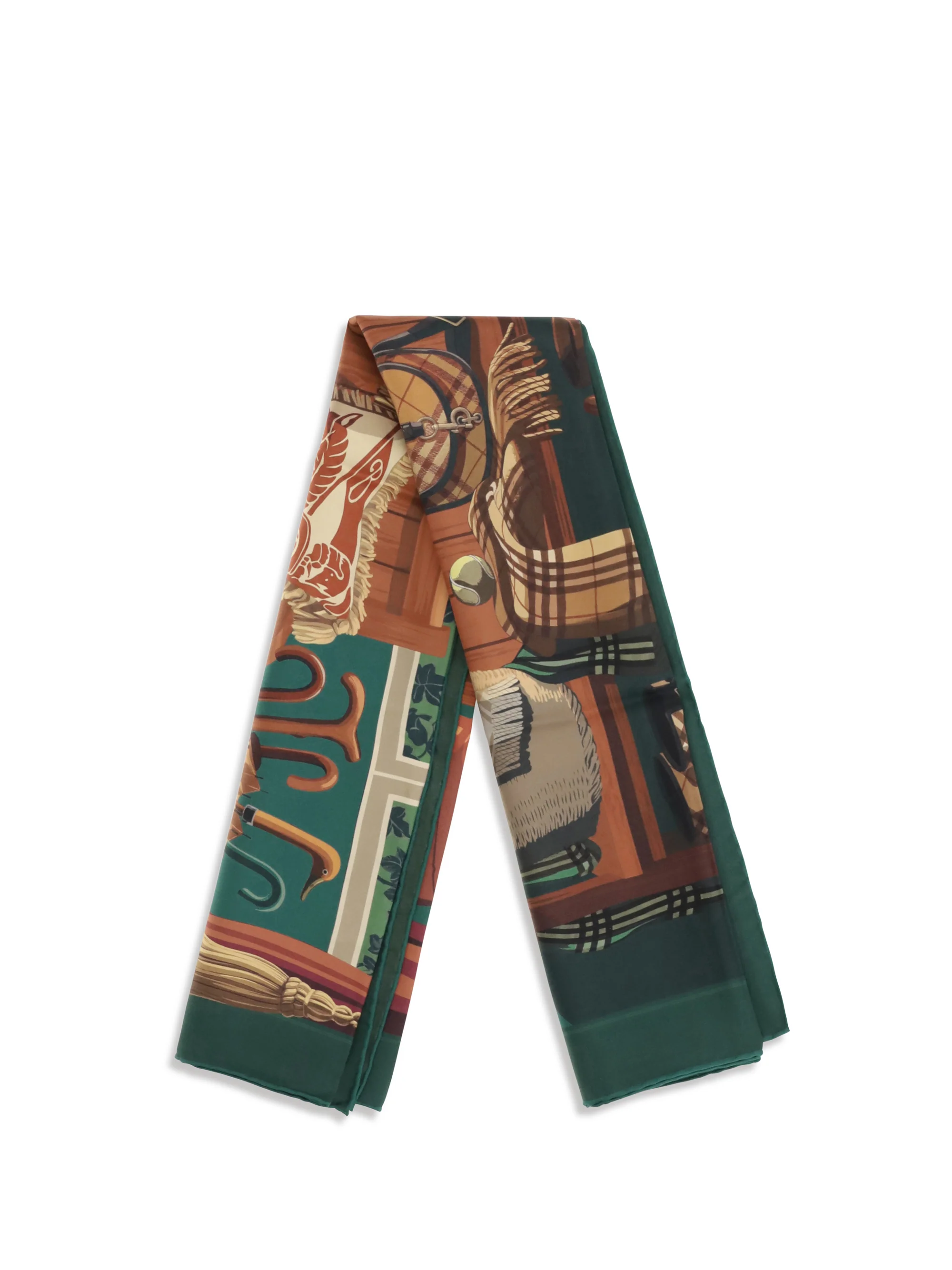 BURBERRY OS knight amp; day silk scarf