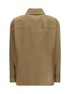 cassandre overshirt in cotton and linen gabardine