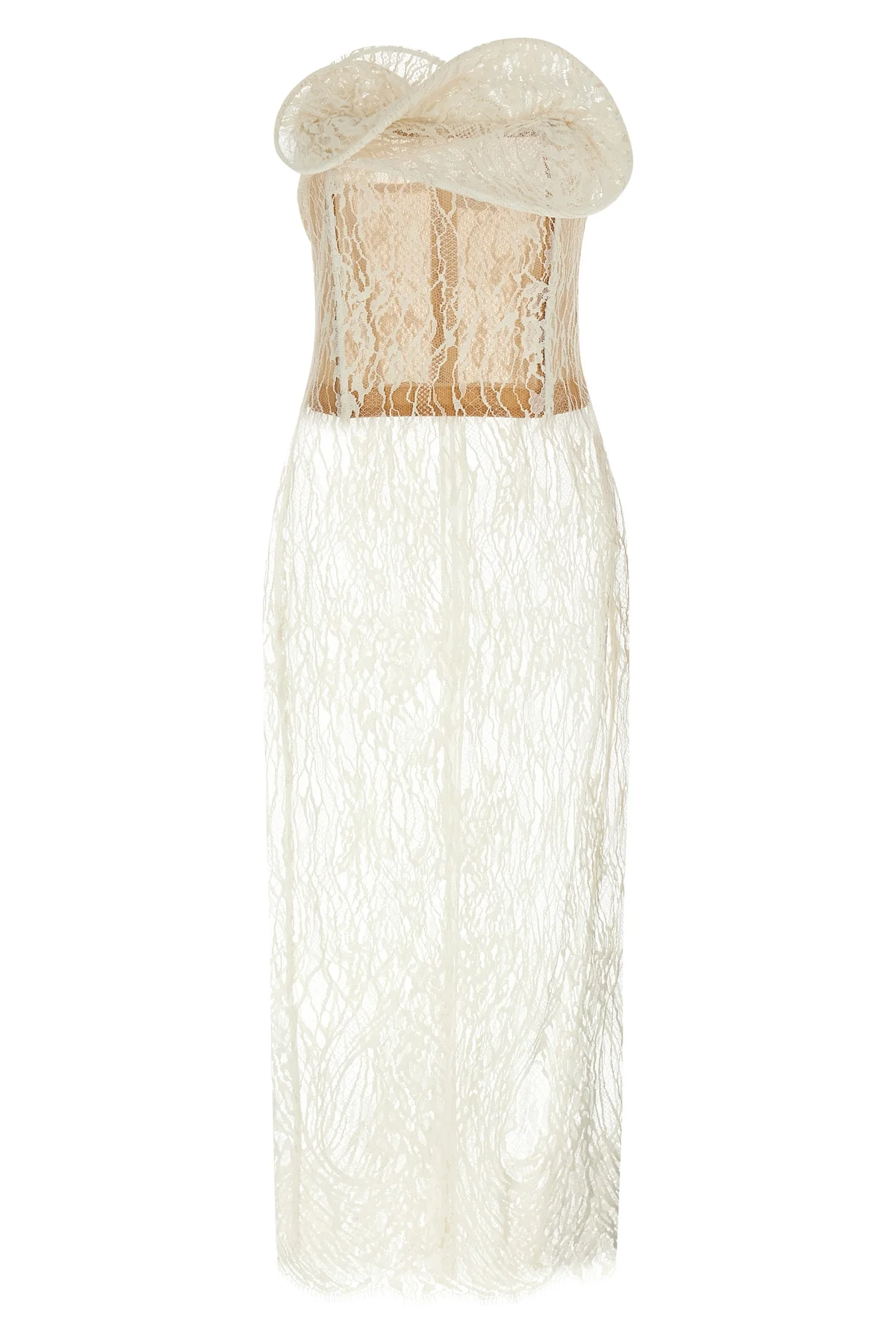 MAGDA BUTRYM 34 16 semi-transparent lace midi dress