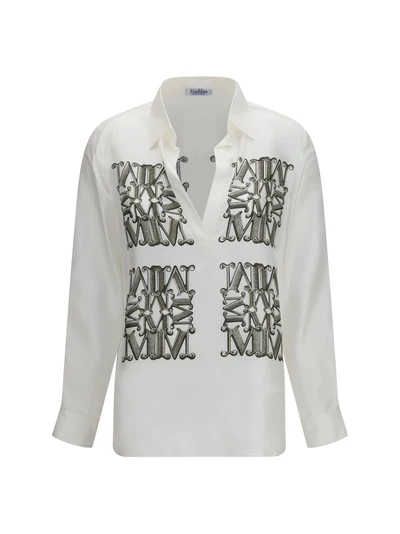 printed silk twill shirt