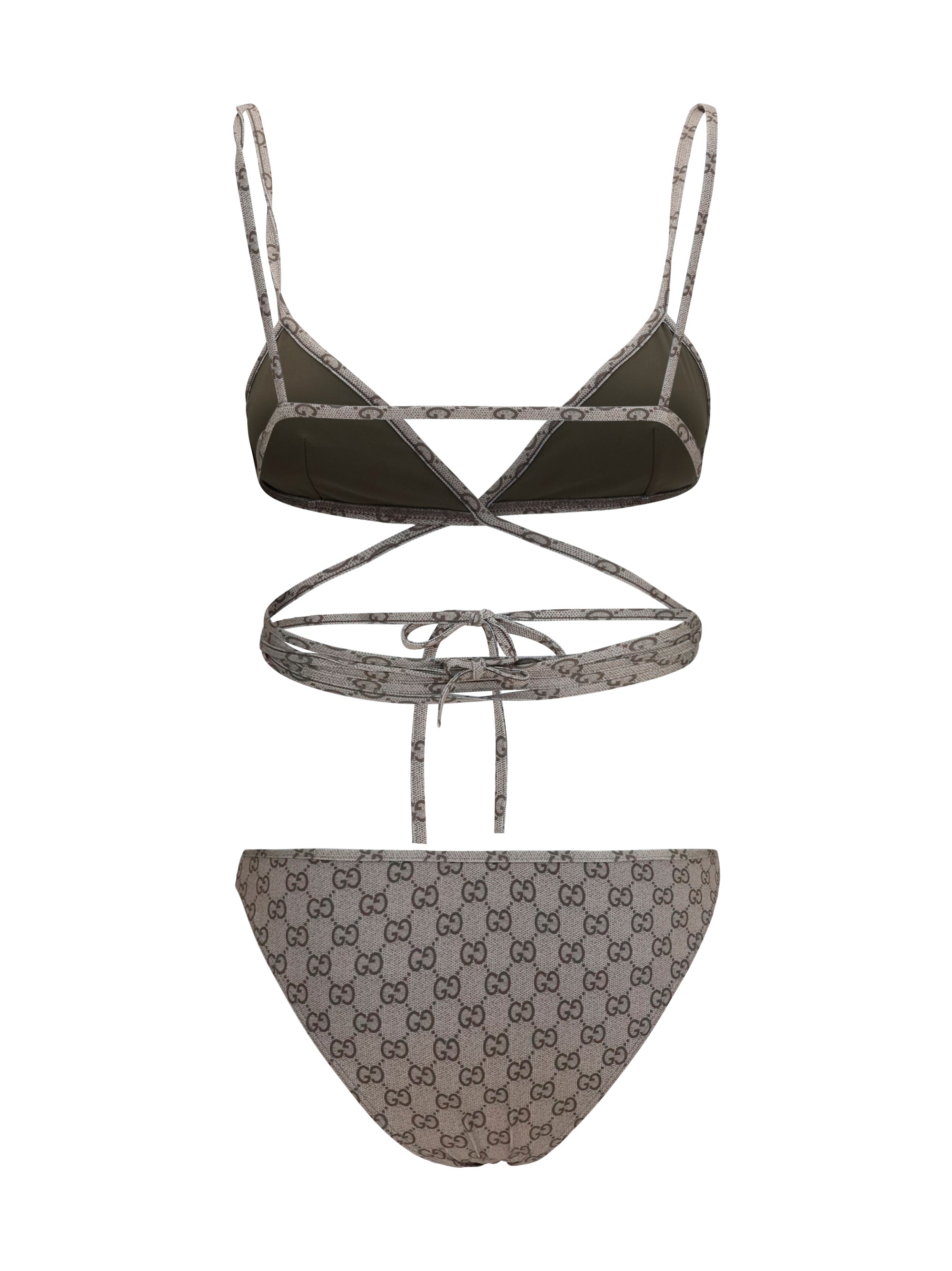 GUCCI M printed stretch jersey bikini
