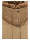 padded jacket with shearling collar
