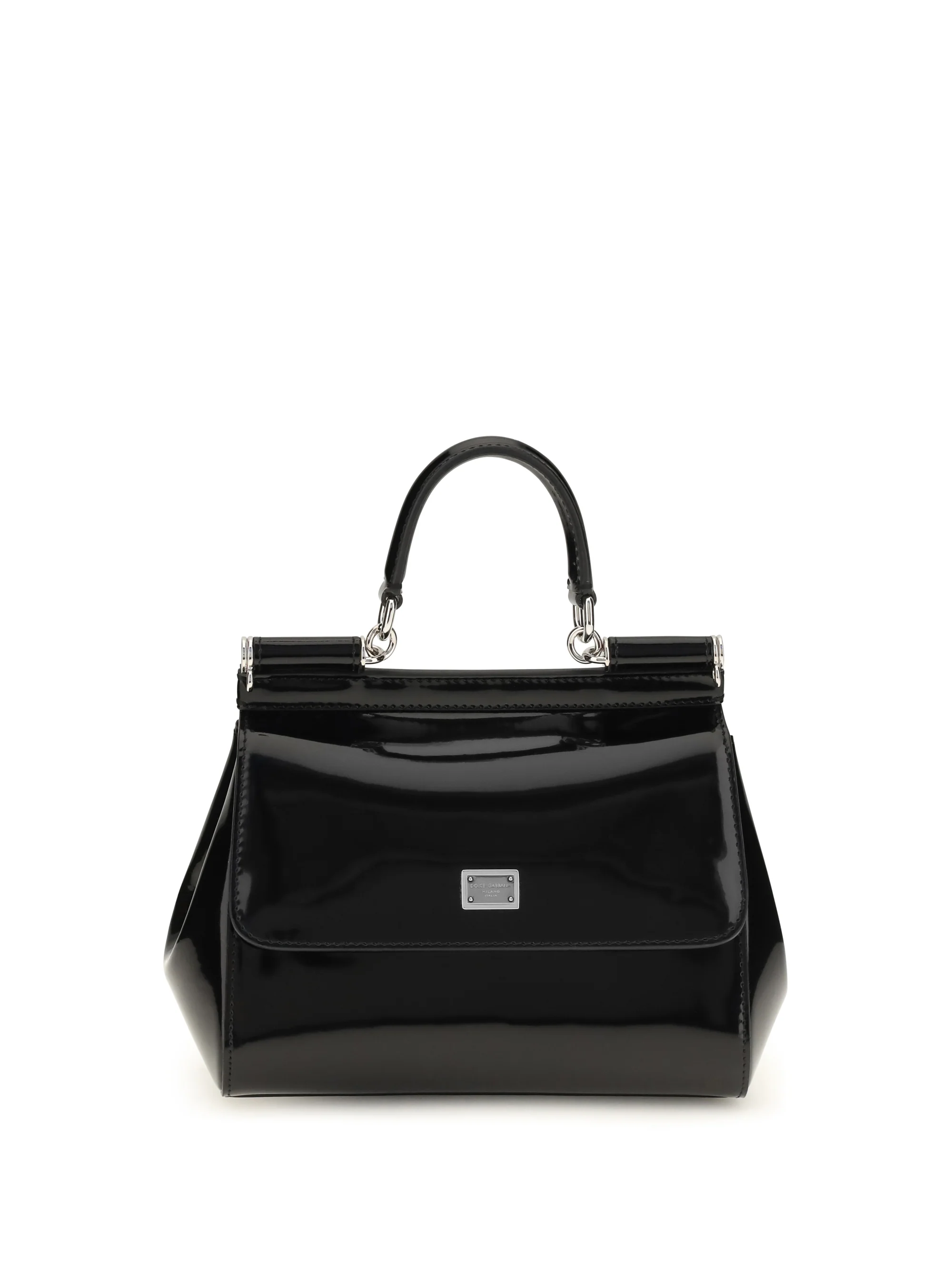 small sicily glossy calfskin handbag