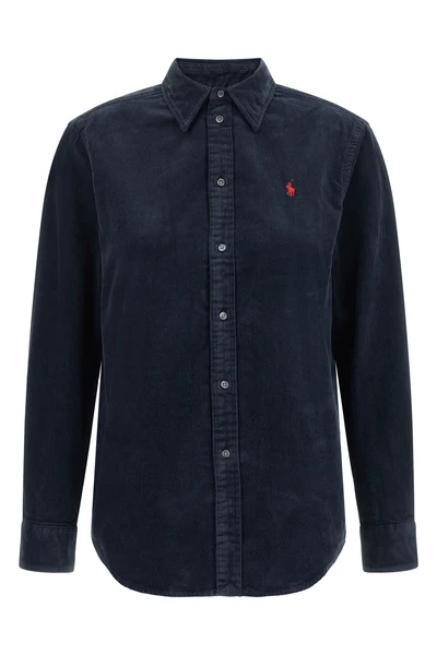 the polo ralph lauren woven-sport shirt stands out for its sartorial constructio