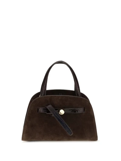 small romy suede top handle bag