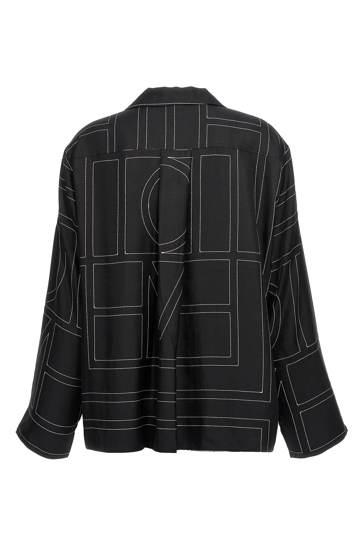 monogram silk shirt