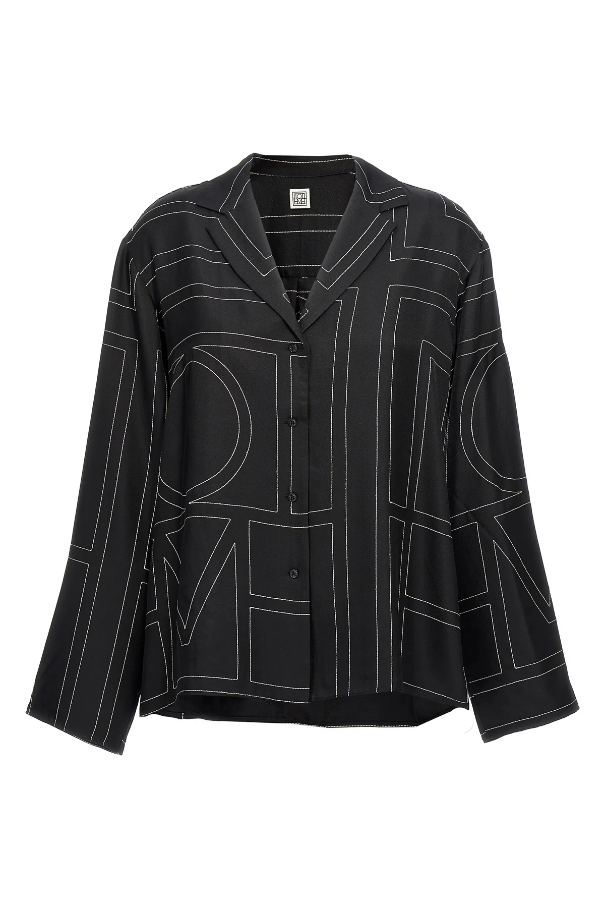 monogram silk shirt