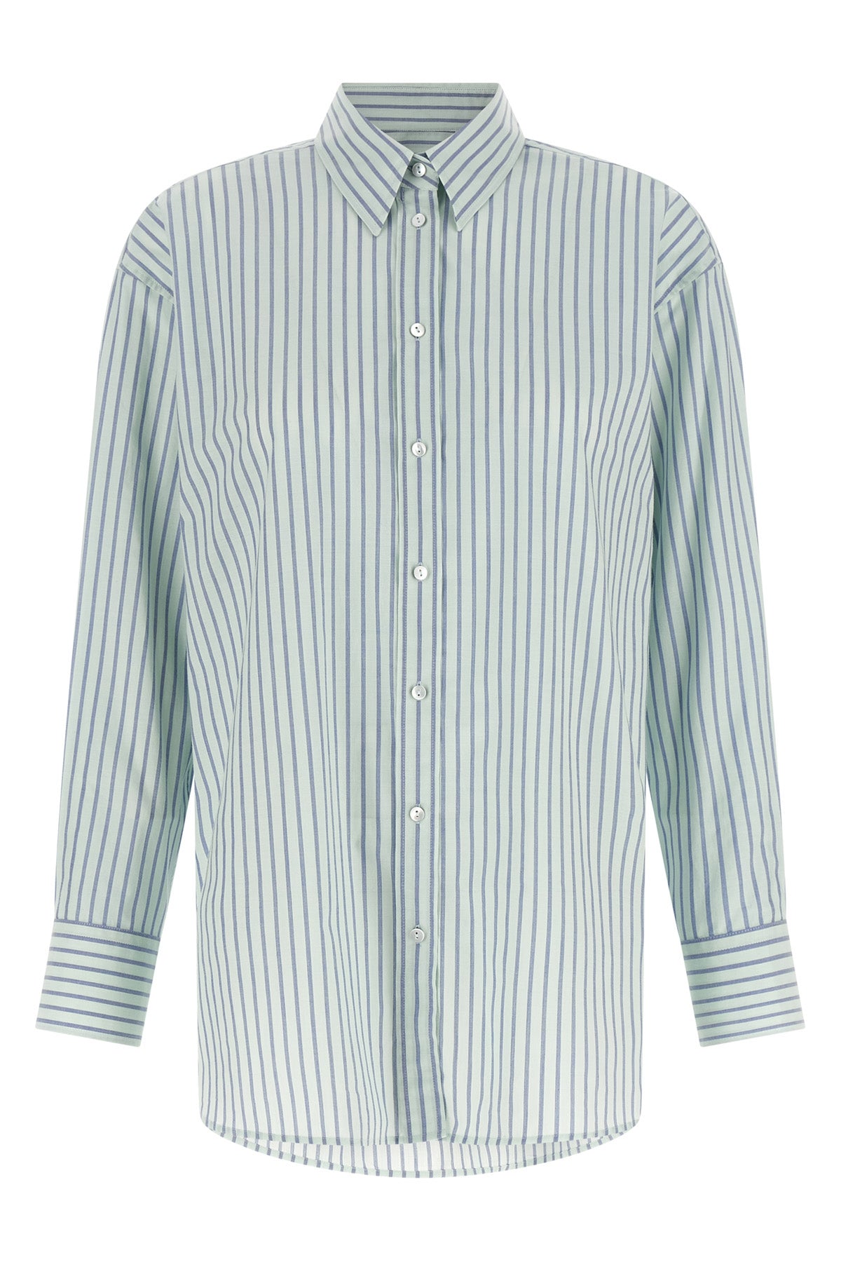 XACUS 40 tessa shirt in cotton poplin striped pattern
