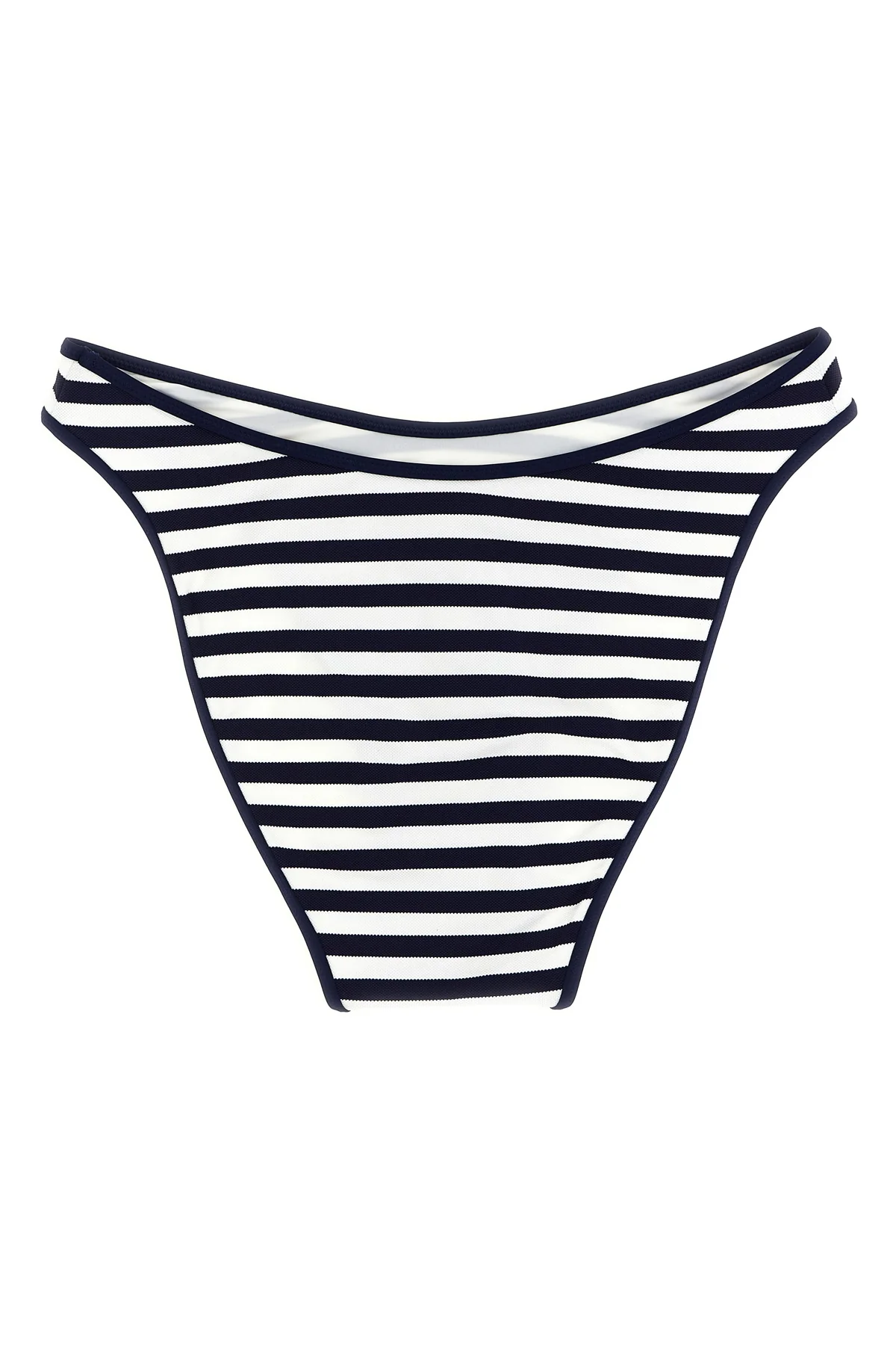 bikini bottoms in piqué striped technical fabric