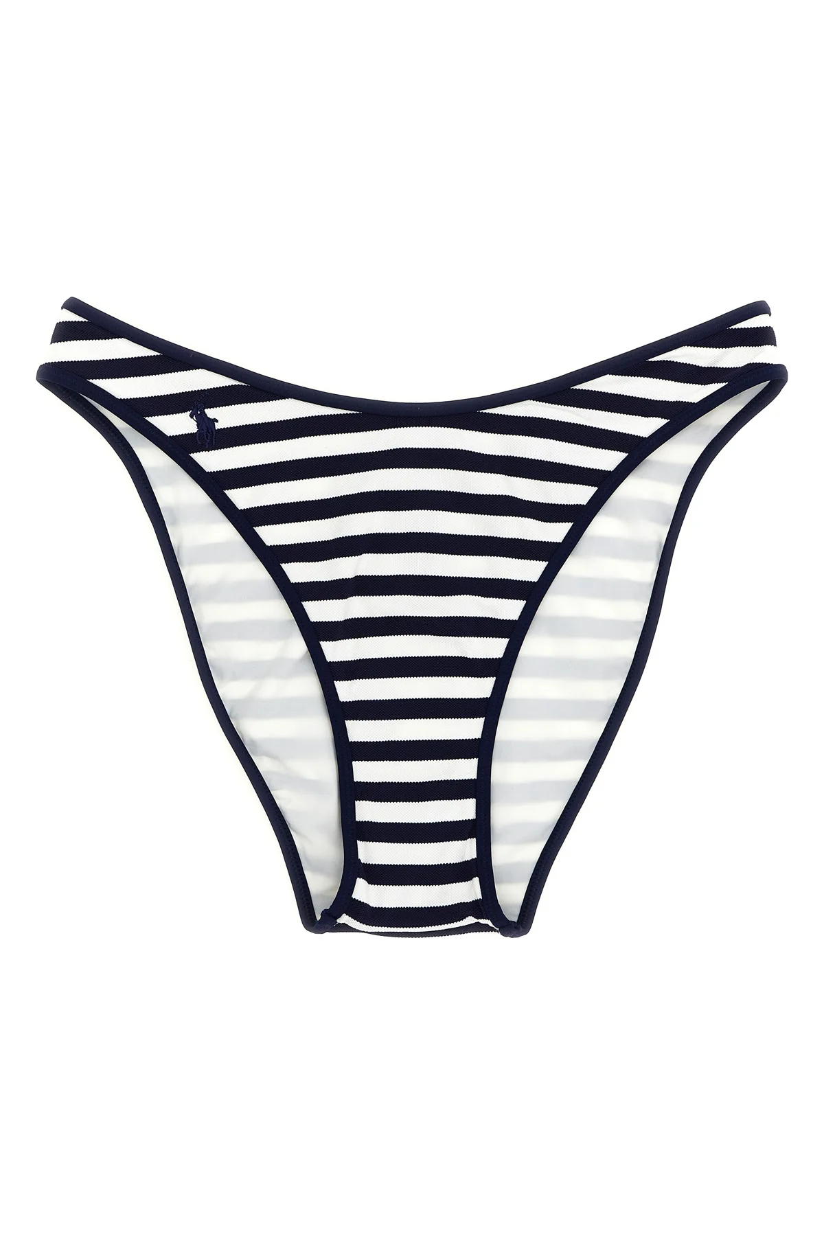 POLO RALPH LAUREN M bikini bottoms in piqué striped technical fabric