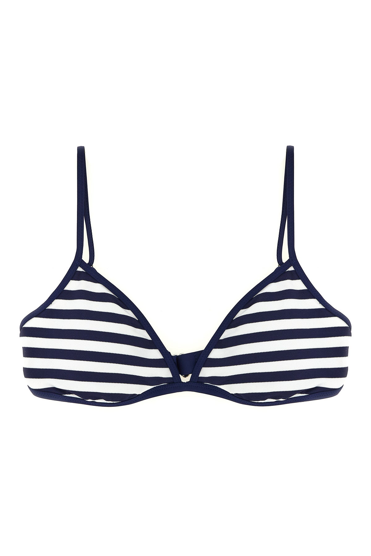 POLO RALPH LAUREN M bikini top in striped pattern piqué technical fabric