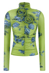 15 top in semi-transparent stretch cupro