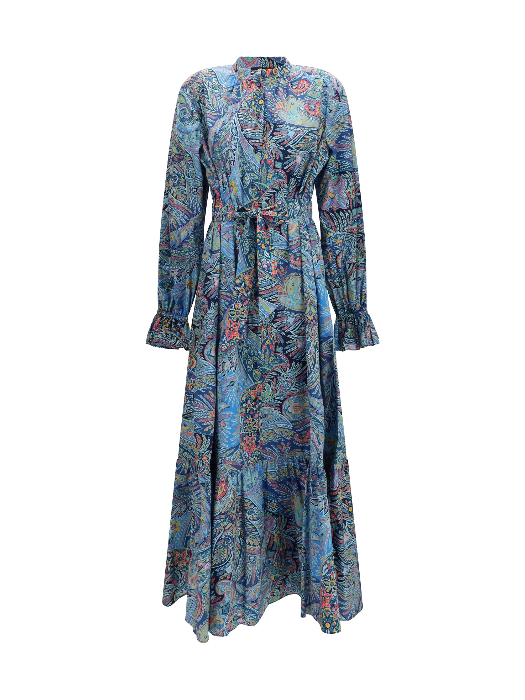 ETRO 42 paisley print cotton-blend shirt dress 