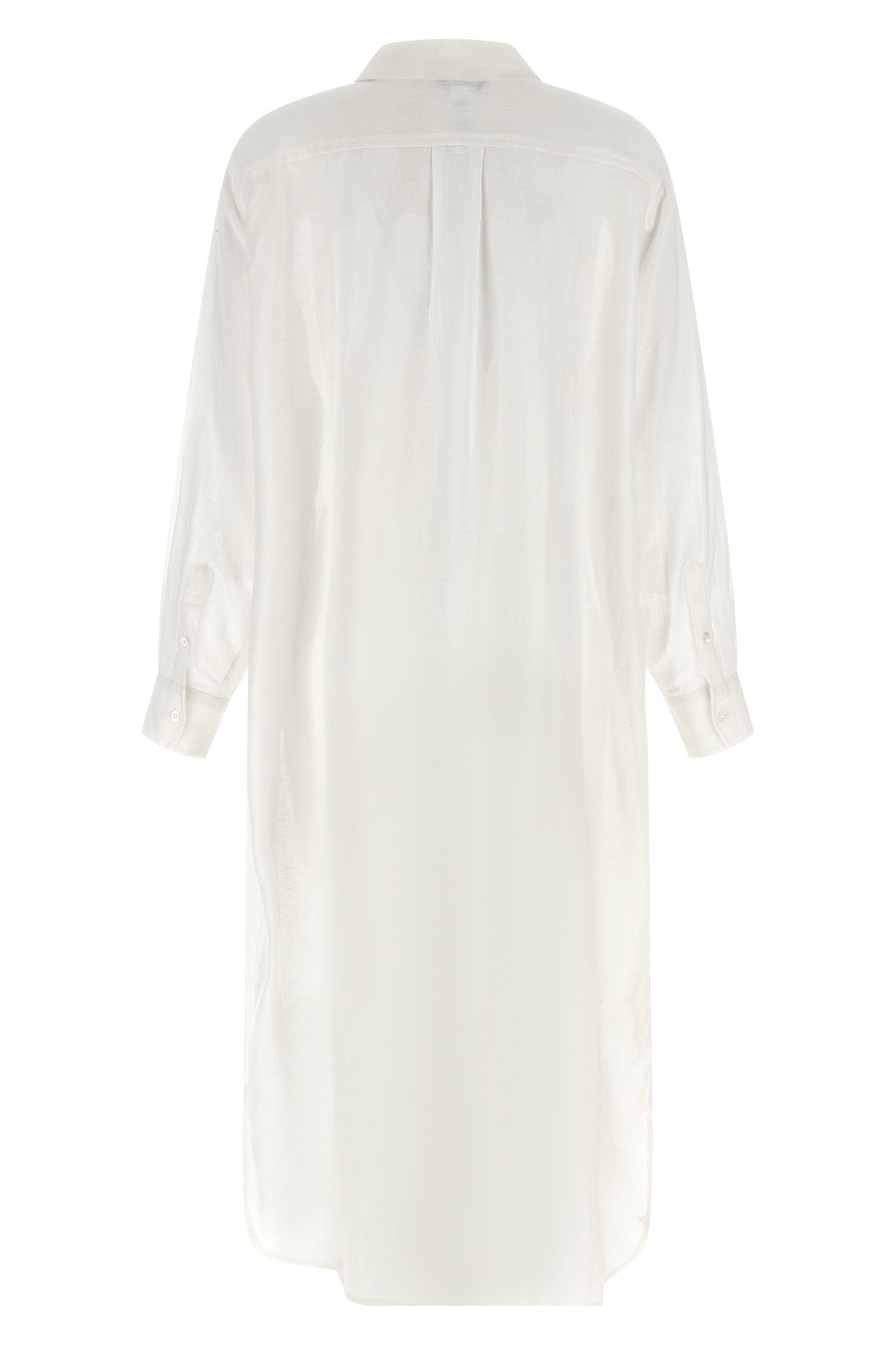 POLO RALPH LAUREN L long maxi boyfriend shirt linen dress