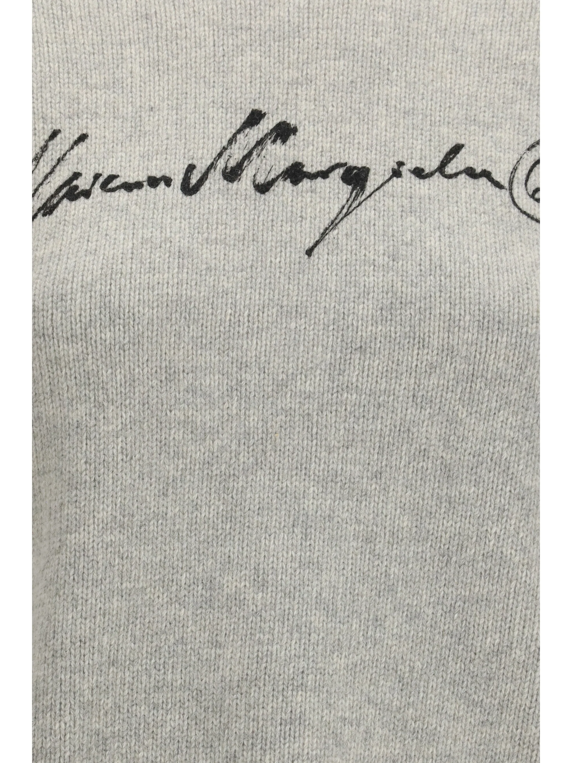 knitted sweater with logo lettering