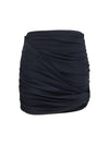 draped swim mini skirt